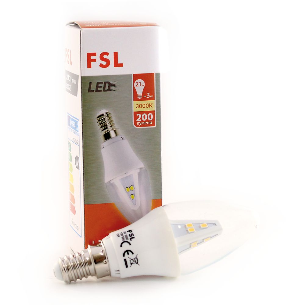 FSL, LED Крушка E14 Свещ